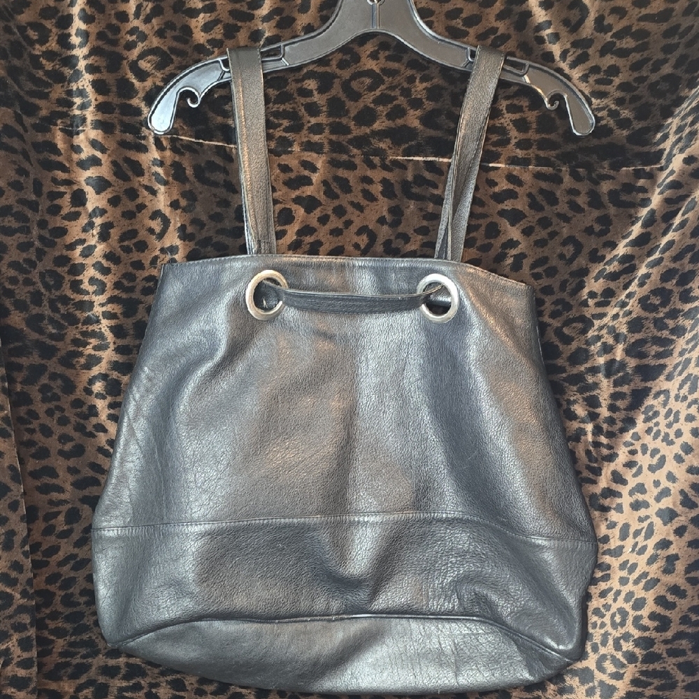 Slouchy Tote with Adjustable Straps and Eyelet Details